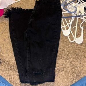 All black flare pants